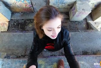 Публичный минет ебля на улице под мостом - POV by MihaNika69